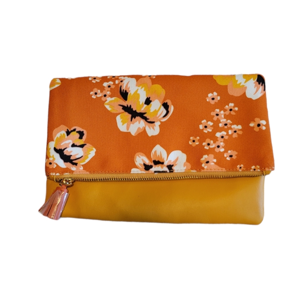 RACHEL PALLY Orange Floral Clutch - Picture 1 of 8